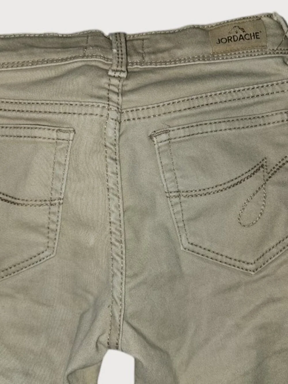 JORDACHE Tan Stretch Brushed Cotton Skinny Jeans Girls Size 7 Adjustable Waist